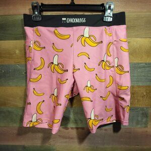 Men's Pink Bananas 8" Half Tights Chicken legs